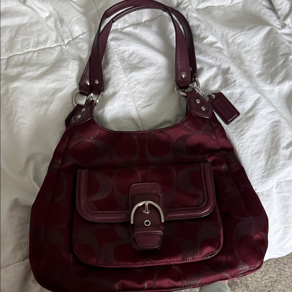 Coach Deep Burgundy Shoulder Bag